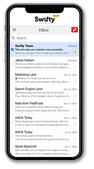 email mobile view